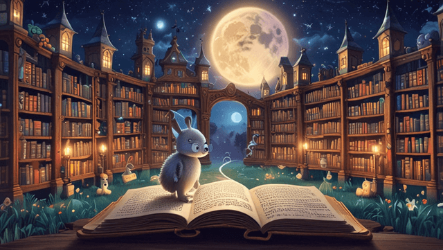Bedtime stories for kids Max the Bookworm and the Enchanted Library short stories header
