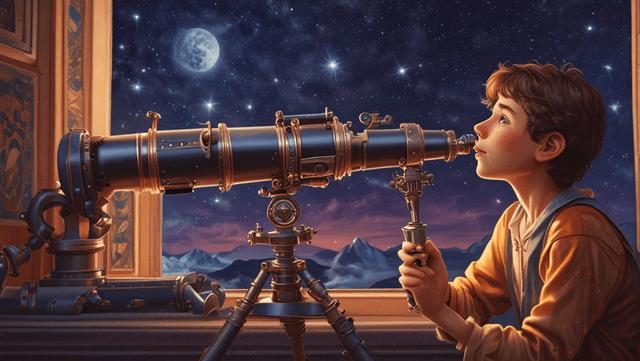Bedtime stories for kids Caspian's Cosmic Melodies: A Planetarium Adventure short stories header