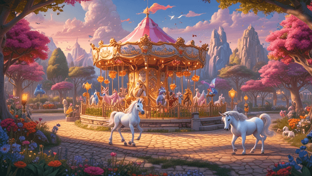 Bedtime stories for kids Bella's Carousel Adventure: A Magical Journey short stories header