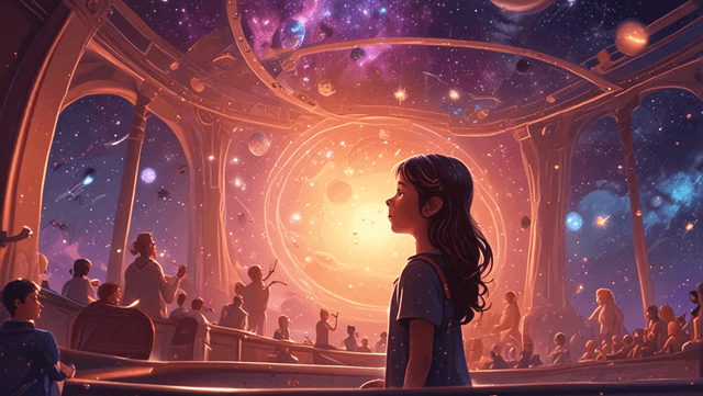 Bedtime stories for kids Astrid's Celestial Melodies: A Musical Journey Through the Stars short stories header